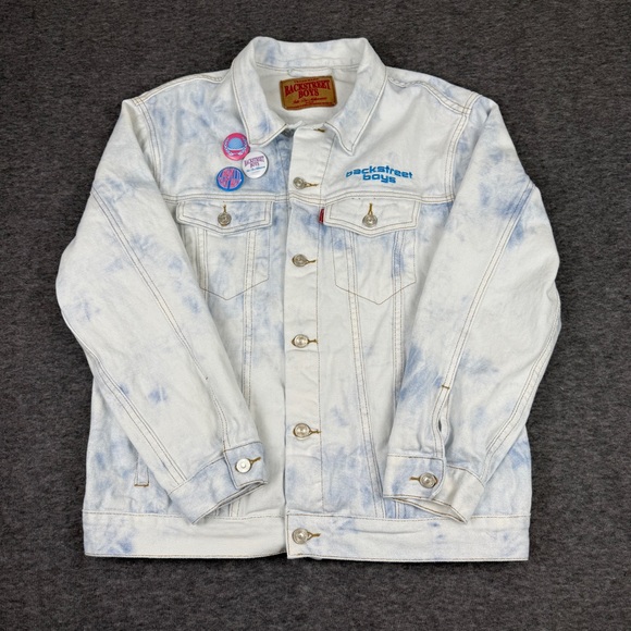 Jackets & Blazers - Backstreet Boys Millenium Denim Jacket Acid Wash Large Sphere Las Vegas Merch